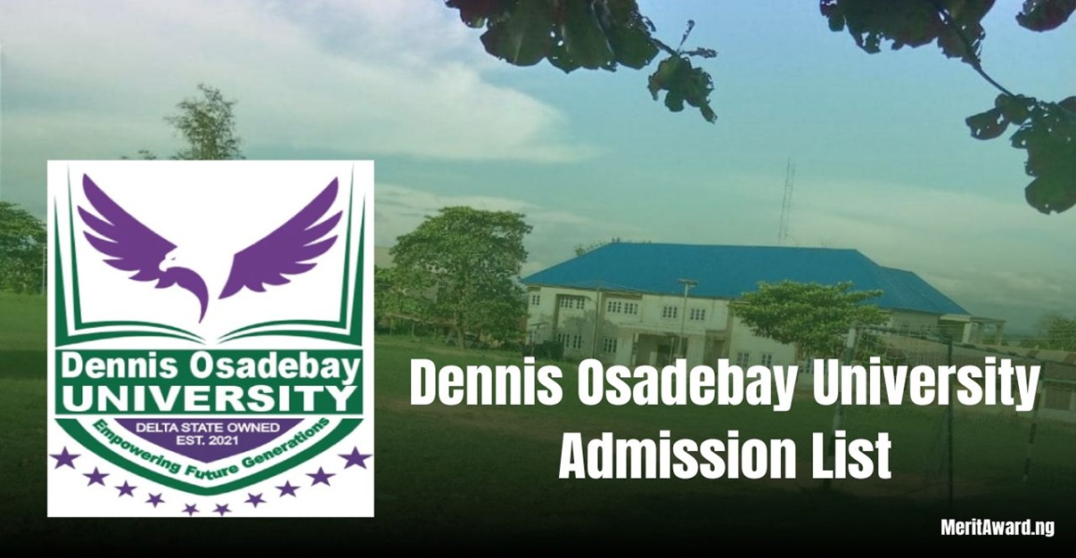 Dennis Osadebay University Admission List